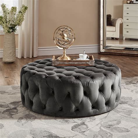 ottoman coffee table on wheels|round rolling ottoman.